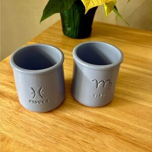 Limited Edition 2 La Fermière Zodiac Themed Terracotta Pots